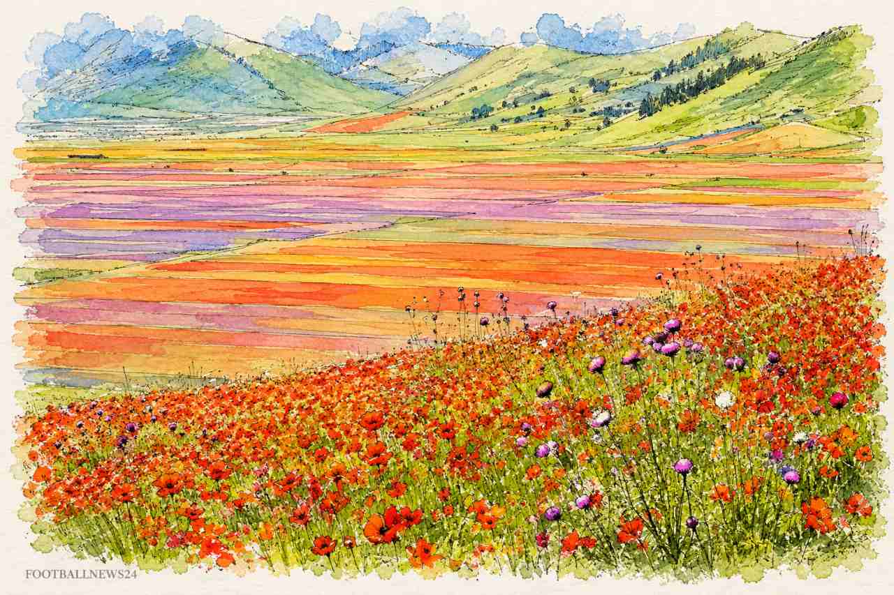 Lo spettacolo naturale più colorato d'Italia non è in Olanda né in Provenza: è in Umbria e dura poche settimane
