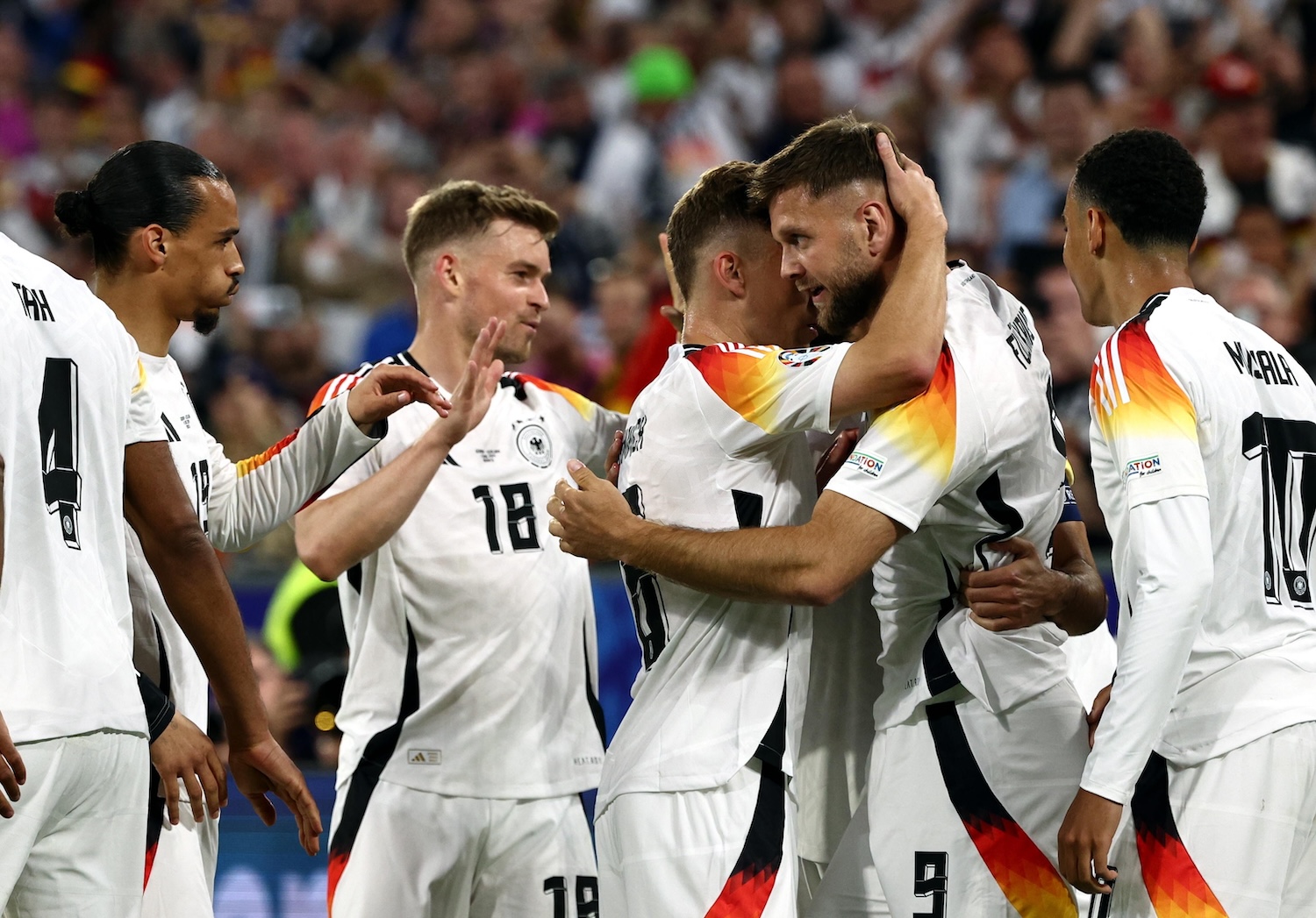 EURO 2024, Germania ai quarti: 2-0 alla Danimarca firmato Havertz e Musiala