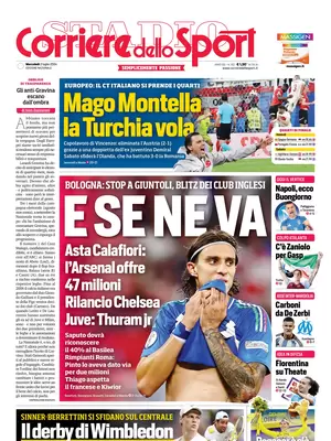 La prima pagina del Corriere dello Sport: "E se ne va"