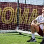 Matias Soulè in allenamento con la Roma