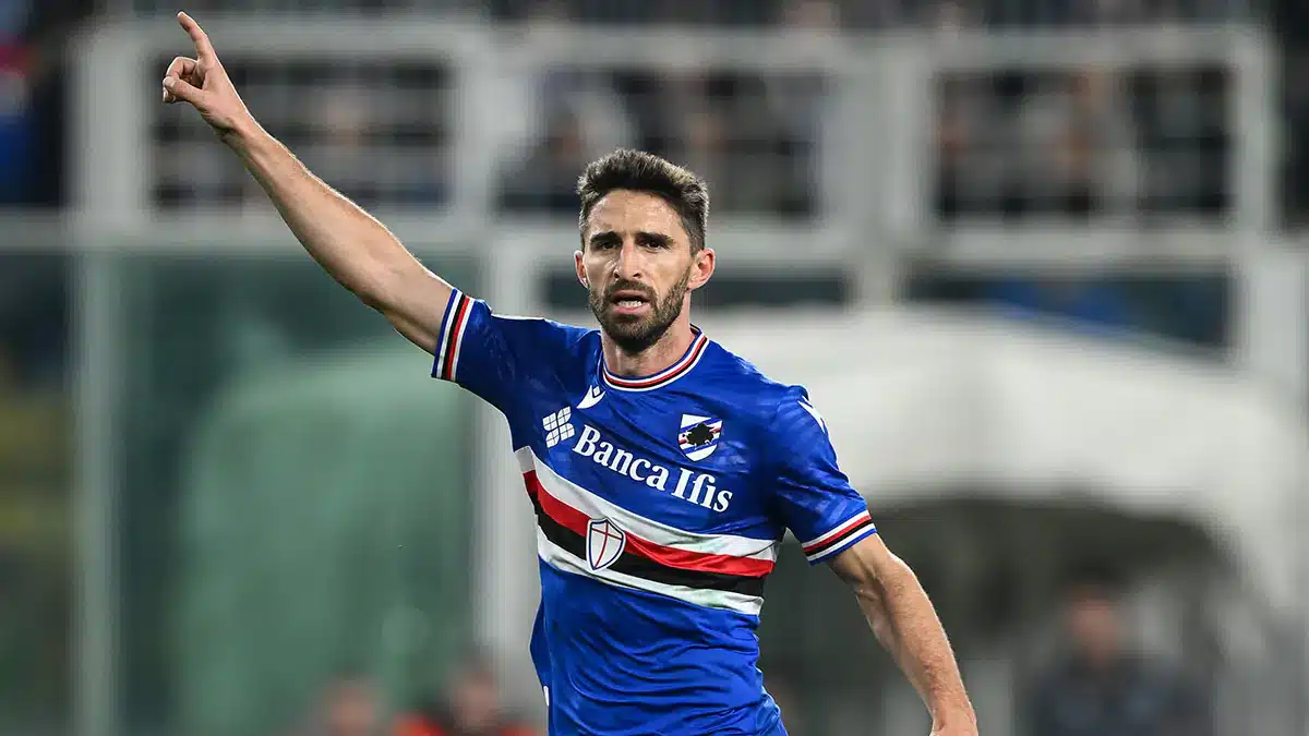 Borini con la maglia della Sampdoria