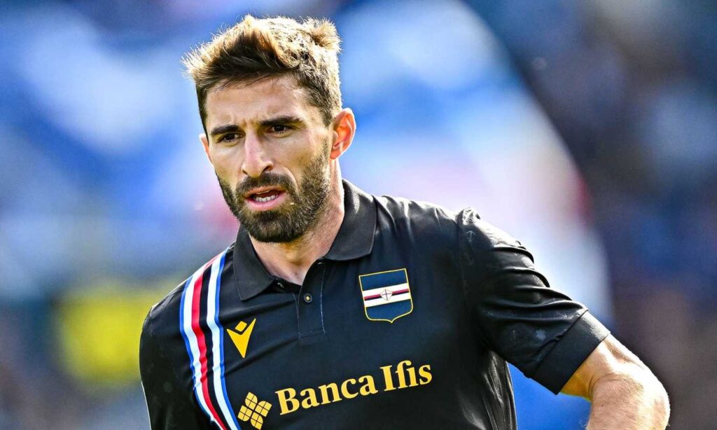 Borini con la maglia della Sampdoria