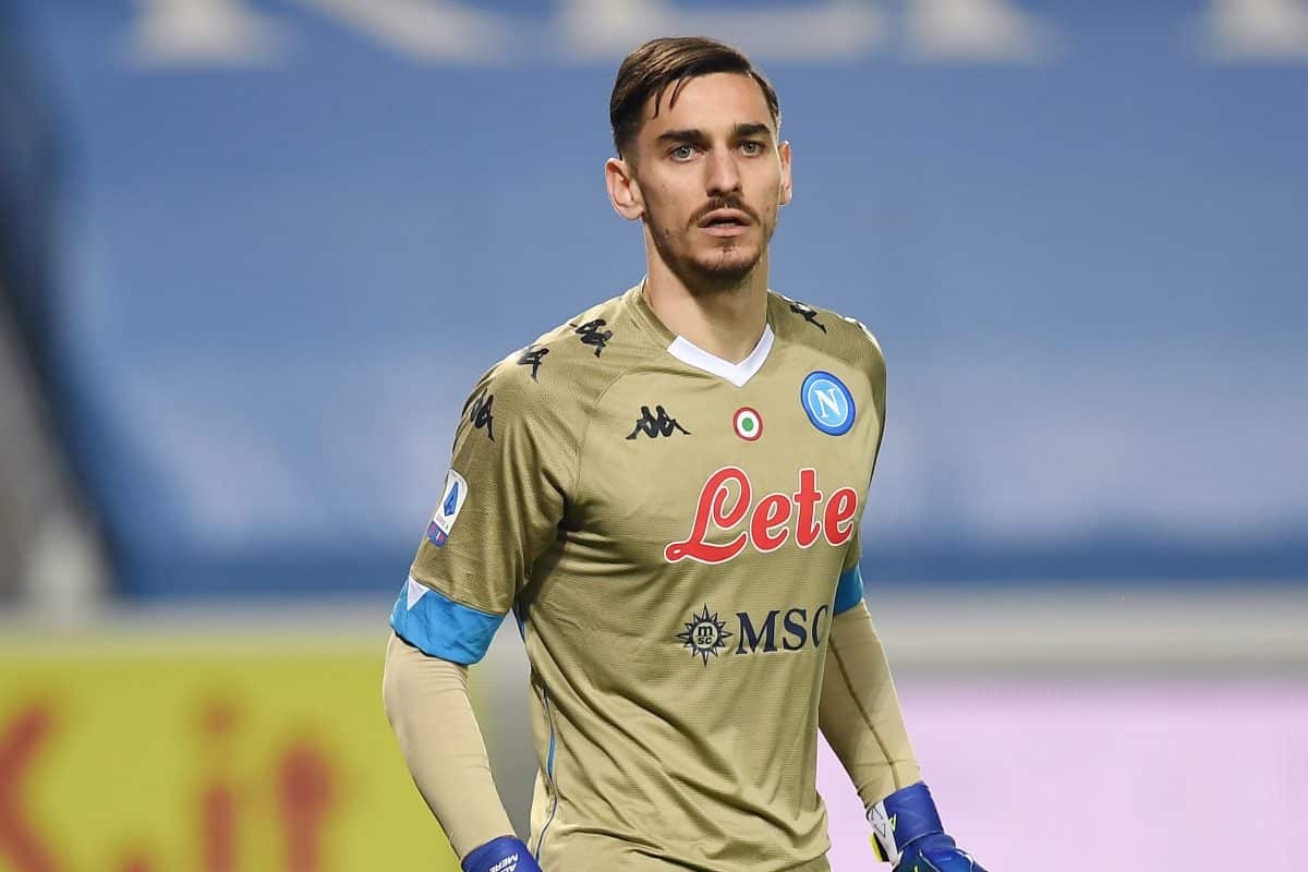 Meret con la maglia del Napoli