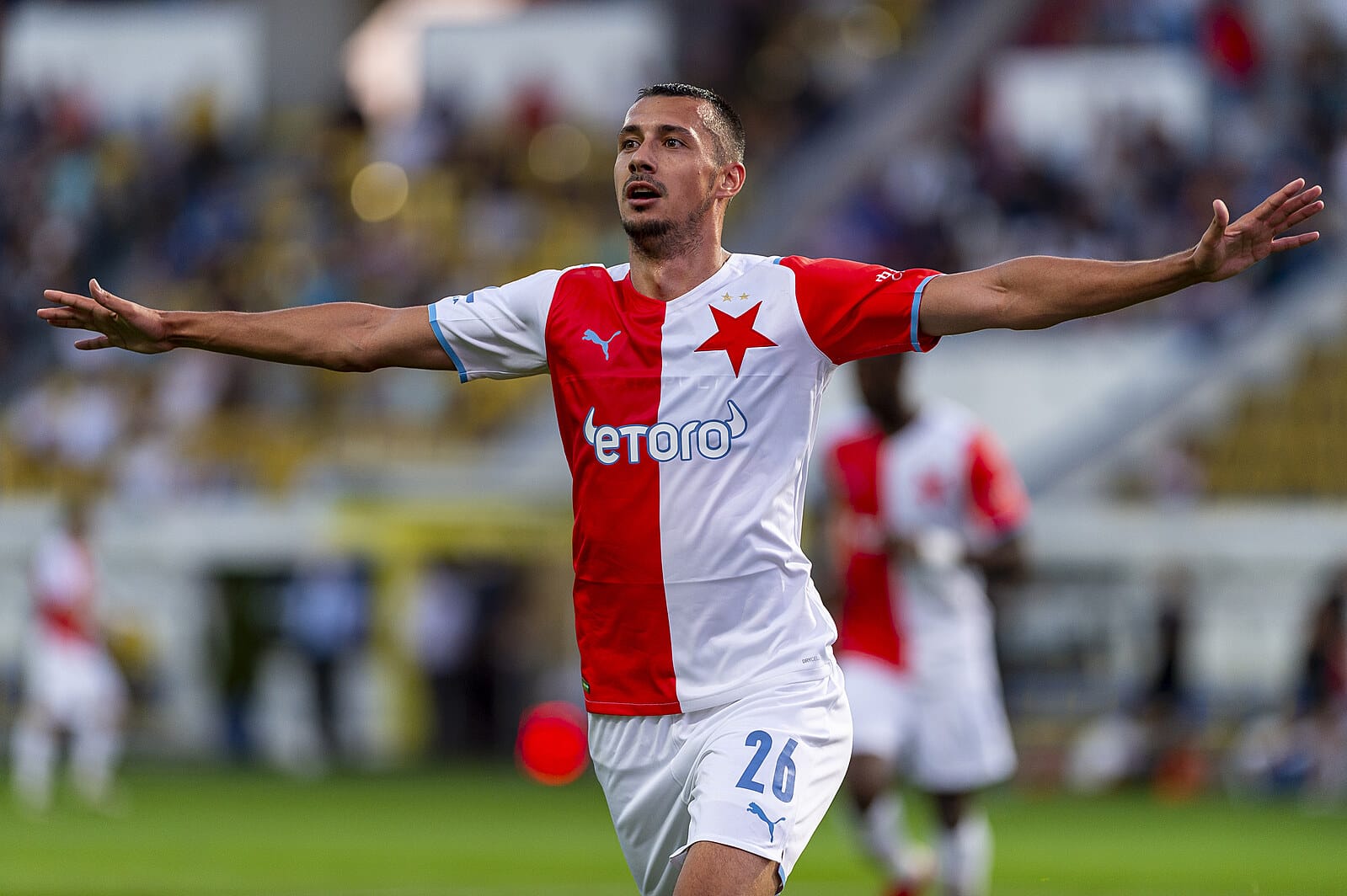 Schranz con la maglia dello Slavia Praga