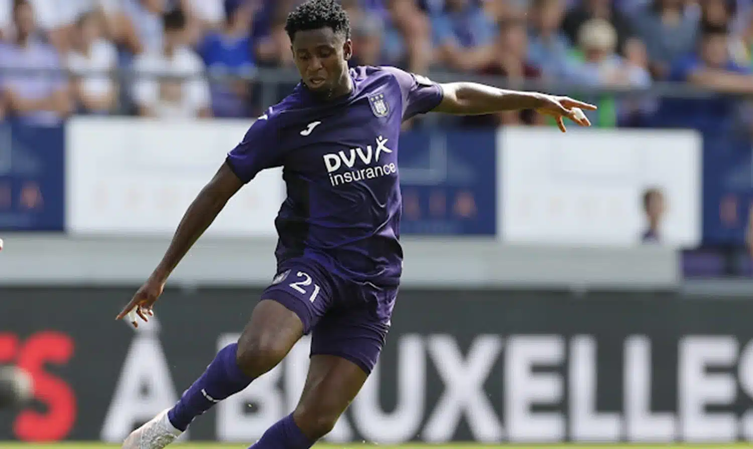 Diawara con la maglia dell'Anderlecht