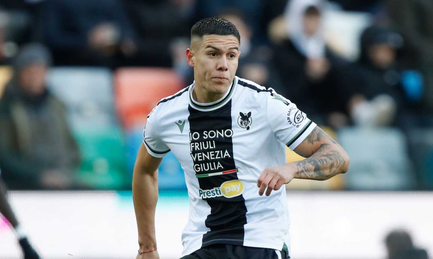 Nehuen Perez con la maglia dell'Udinese